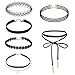 Produktbild Tonsee 6 Stück Halskette Set Stretch samt Klassische gotische Tattoo Spitze Choker