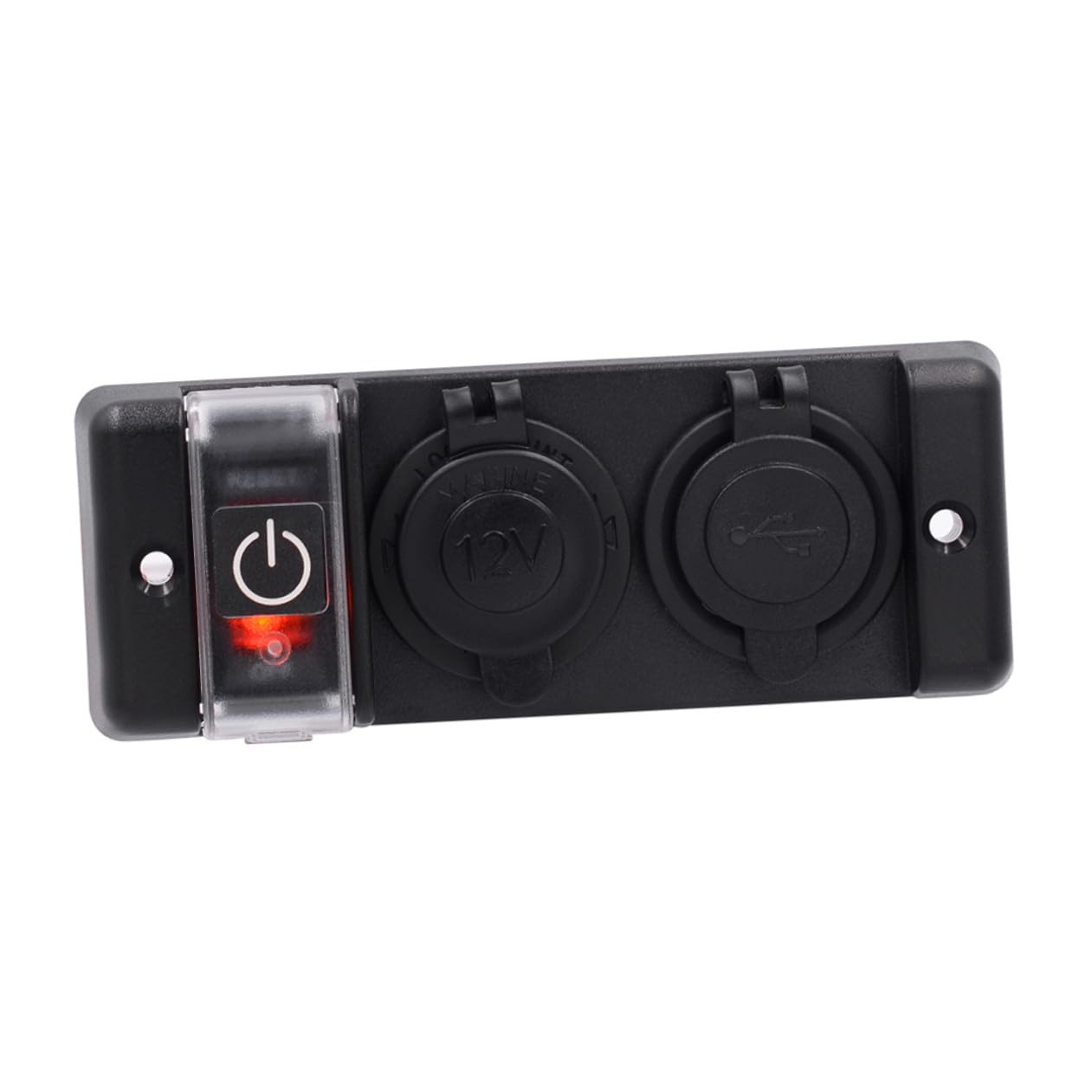 Prise Allume-cigare Chargeur USB Double 12-24 V en Abs Noir