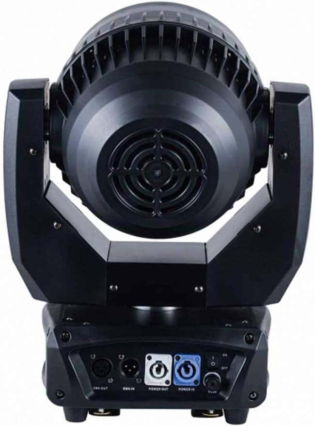 Galinis view of Boulder LEDZOOM 1915F LED Wash Light showing PowerCON and DMX ports