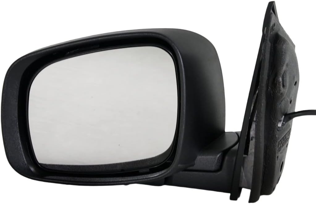 For Chrysler Town & Country 2008-2016 Door Mirror Passenger Side | Power Glass | Heated | Manual Folding | Textured Black | Non-Towing | Replacement for CH1321291 | 5113366AF