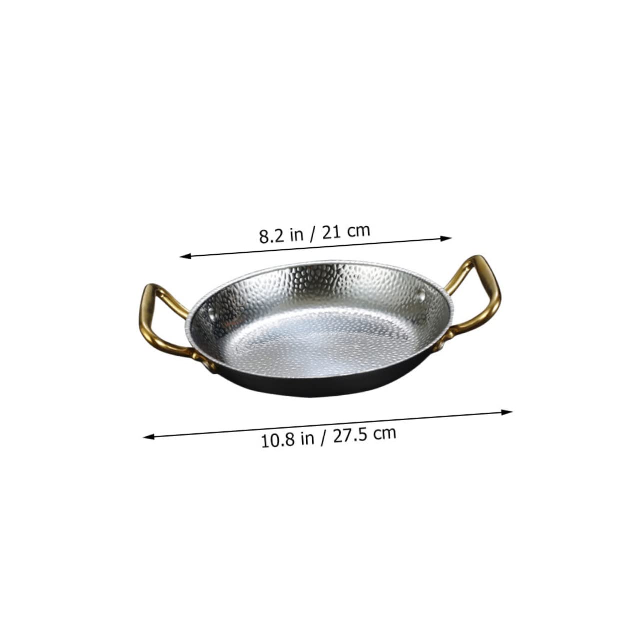 Cabilock Household Hot Pot Pan Double Handle Stainless Steel Cooking Pan for Daily Use Kitchen Accessory - Design for Paella and More