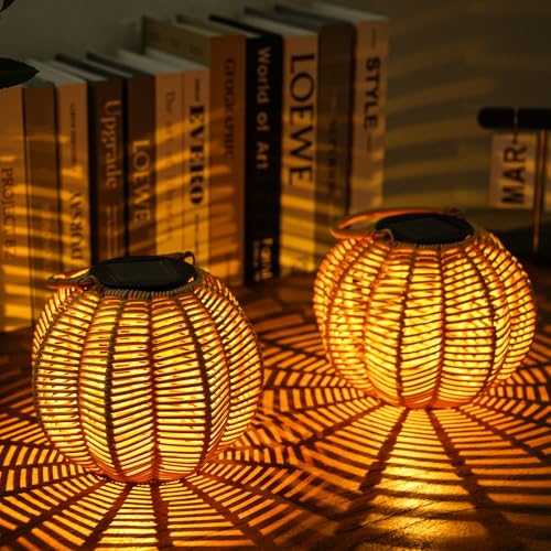 KagoLing Lampe Solaire Exterieur, 2 Lanterne Solaire Exterieur Étanche IP65 Suspension Luminaire, Décoration Jardin, Adaptée aux Balcons Terrasse Cours et...