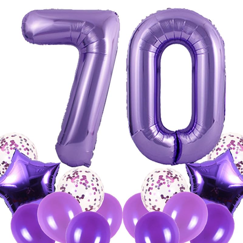 70th Purple Birthday Party Decorations Birthday Party Balloon Kit for Birthday Party Supplies 70th Birthday Party Pack