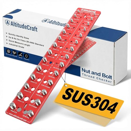Thread Checker, 28-Size Nut and Bolt Gauge for Metric &amp; SAE