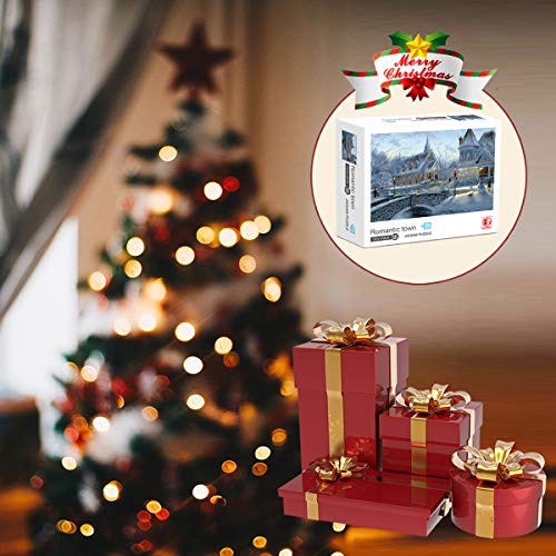 IFLOVE Christmas Snow Puzzle Holiday Snow Snowman Jigsaws Gift 1000 Pieces-Themes Puzzle Sets for Family, Brain Challenge Puzzle for Kids and Adult (Snow)