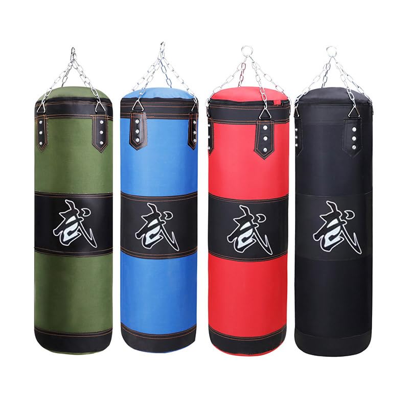 Sacco Boxe 80cm 100cm 120cm Sacco di sabbia vuoto da boxe appeso Sacco di sabbia da calcio durevole Sacco da boxe pesante Fitness Sacco Da Box