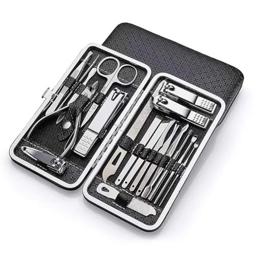 19-in-1 Nail Clippers & Manicure Pedicure Set for Men, Stainless ...