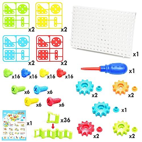 Chuburd NO.9921A 177Pcs Kid'S Building Toys,Interlocking Gear Set Building Blocks,For Kids Ages 3 And Up thumb #5