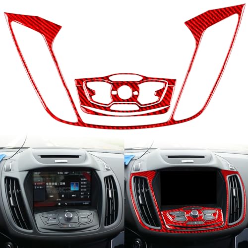 JKYUKU Real Carbon Fiber for Ford Accessories Center Console Panel Decal