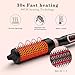 Thermal Brush 3 in 1 Set Ionic Heated Round Curling Create Volume & Smoother Hair Style for Fully Dried Hair Ceramic Fast Heating Curling Iron Brush with Temperature (Black)