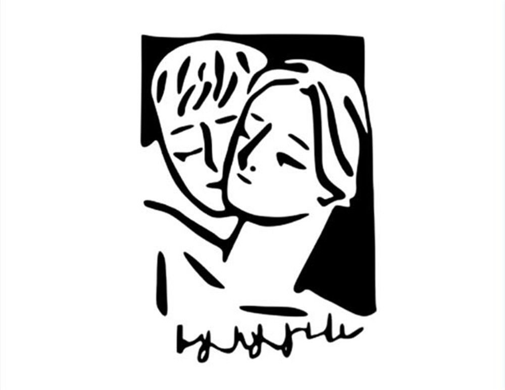 ZRDMN Wall Sticker Ins Wind Girl Heart Layout Nordic Style English Wall C Can Remove Art murals for Bedroom Living Room Office Family Nursery Bathroom Kitchen