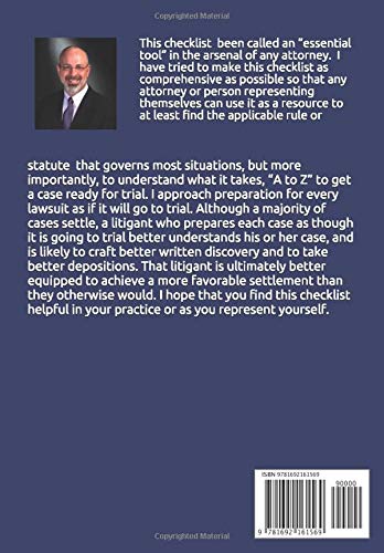 Federal Court Civil Litigation Checklist (The Litigator's Guide Series)