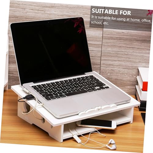 Soporte Elevado para Laptop con Ventilación Portable Blanco miniatura 4