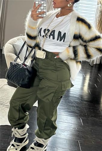 Ptorlio Women's Cardigan Sweaters 2023 Fall Open Front Long Sleeve Button Down Striped Knit Cardigans Outerwear Clubwear2