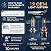 LUXSTER Punisher H11 H9 LED Bulbs, 60000LM Ultra Bright, H8 H16 Foglight, 1:1 OEM Beam Pattern, Halogen Replacement, Plug-N-Play Installation, 6000K Pure White, IP68 Waterproof, Pack of 2