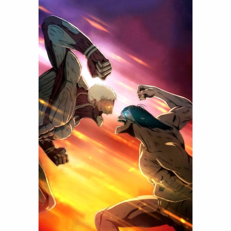 Image of POSTER WALLAH Attack On Titan Anime Poster for Home Office and Student Room Wall | Aesthetic Poster | Wall Decor ATCKONTTN12 (18X12 inch)