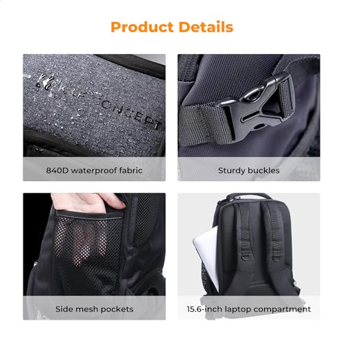 Image of K&F CONCEPT Camera Backpack,25L Large Capacity Camera Bag for Photographers with Raincover and 15.6 Inch Laptop Compartment Compatible for Canon /Nikon /Sony /DJI Mavic Drone