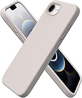Vista 24 de ORNARTO Funda compatible con iPhone 16e de 6.1 pulgadas (2025), silicona líquida de 3 capas cubierta completa de goma de gel suave, funda protectora