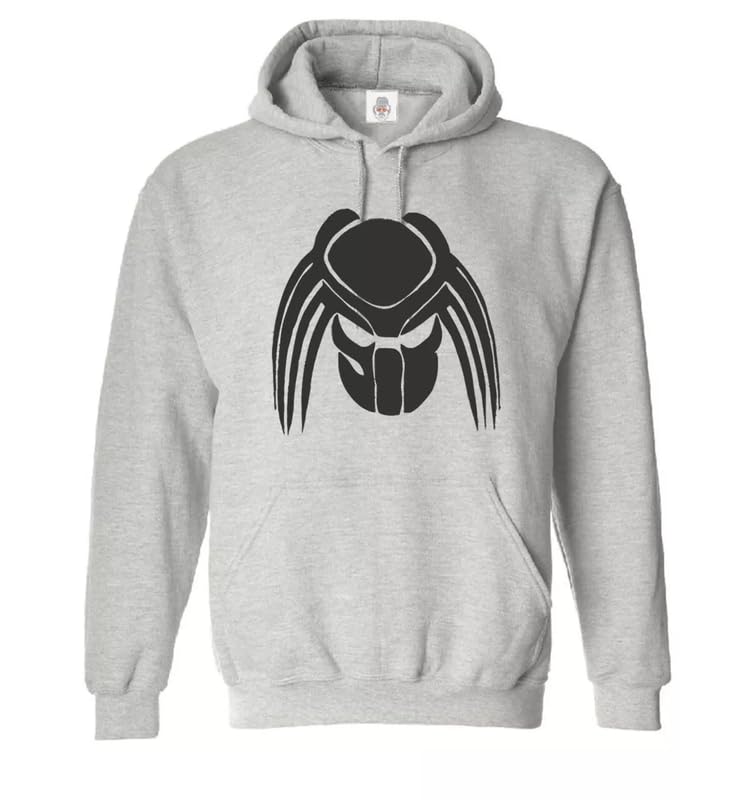 Trend Gear Sudadera con capucha Predator Silhouette Alien Arnie Sci Fi Retro Film Tv Gift Hood Hoody, gris (Sport Grey), S