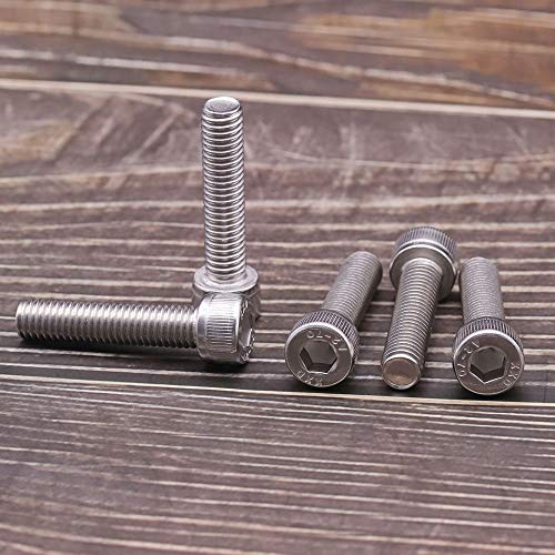 1/4-20 X 1-1/4" (3/8" To 3" Lengths Available) Socket Head Cap Screw Bolt, 304 Stainless Steel 18-8, Allen Hex Drive, Full Thread, Coarse Thread Unc 25 Pcs #TOP3