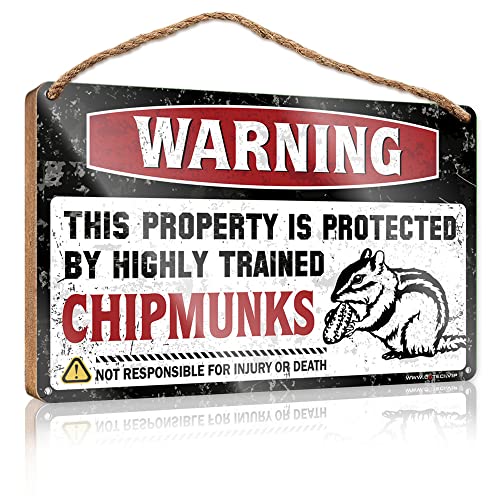 ~̃hATC x This Property Is Protected By A High Trained Chipmunks ؐTC oX[TC ʔ Be[W Ǒ (TCY:20X30CM)