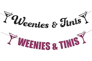 Weenies and Tinis Bachelorette Party Banner (Brown Banner, Script Banner)