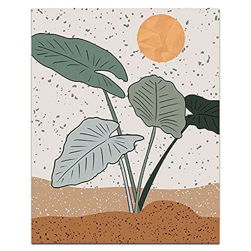 Fwk Modern Abstract Mid Century Bohemian Mountains Sun Boho Moon Posters Art Painting Set Of 6 (8X10Inches ) Living Room Bedroom Hallway Kitchen Housewarming Gift Home Decor Unframed 8 X 10 Inch #TOP5