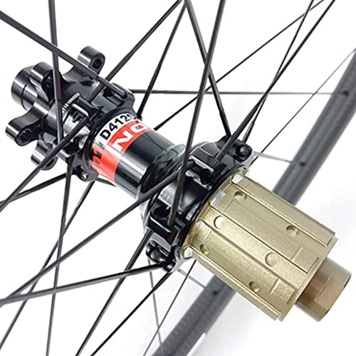 Hulkwheels Carbon Disc Brake Road Bike Wheelset 700C 45Mm Depth 29Mm Width Clincher Tubeless Carbon Fiber Cyclocross Gravel Bike Wheel Qr 12/15X100/12X142Mm Thru Axle (Shima 11 Speed, Qr) #TOP4