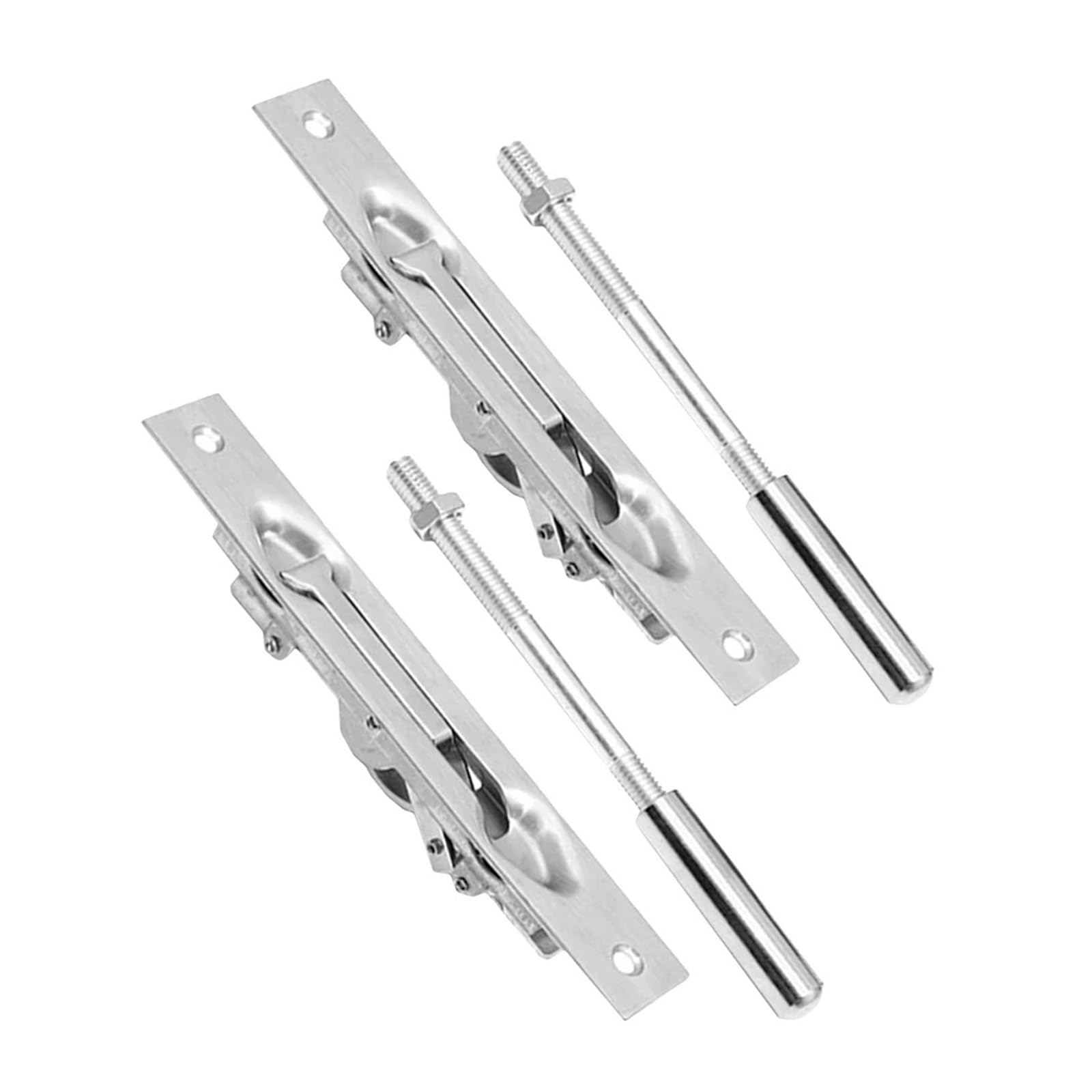 gate Bolt 2Sets Interior Door Latch Locks Stainless Steel Slide Bolt Security Flush Mount