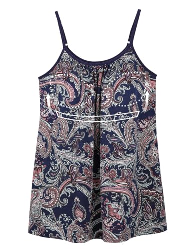 Image of Camisoles for Women with Built in Bra Adjustable Strap Tank Tops Cami Sleeveless Summer Tops for Workout Sleeping Traveling