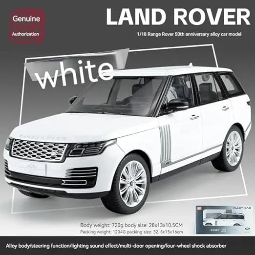 Image of U International Range Rover Diecast Car Model 1:32 Scale | Metal Pull Back SUV Toy | Openable Doors | Luxury Off-Road 4x4 Car Collectible | Birthday Gift for Kids Boys & Girls (Colour as a per Stock)