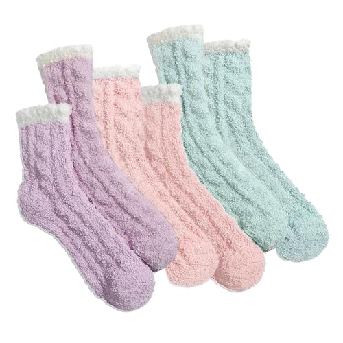 Image of Avisky Slipper Socks Fuzzy Socks for Women Warm Fuzzy Socks Sleep Cozy socks Fluffy Socks Winter Cozy Socks for women