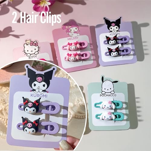 Image of Cute hair accessory set Cute headband,Various Styles of hair clips, hair cords, Hair Ties,Plush hair loop(purple)