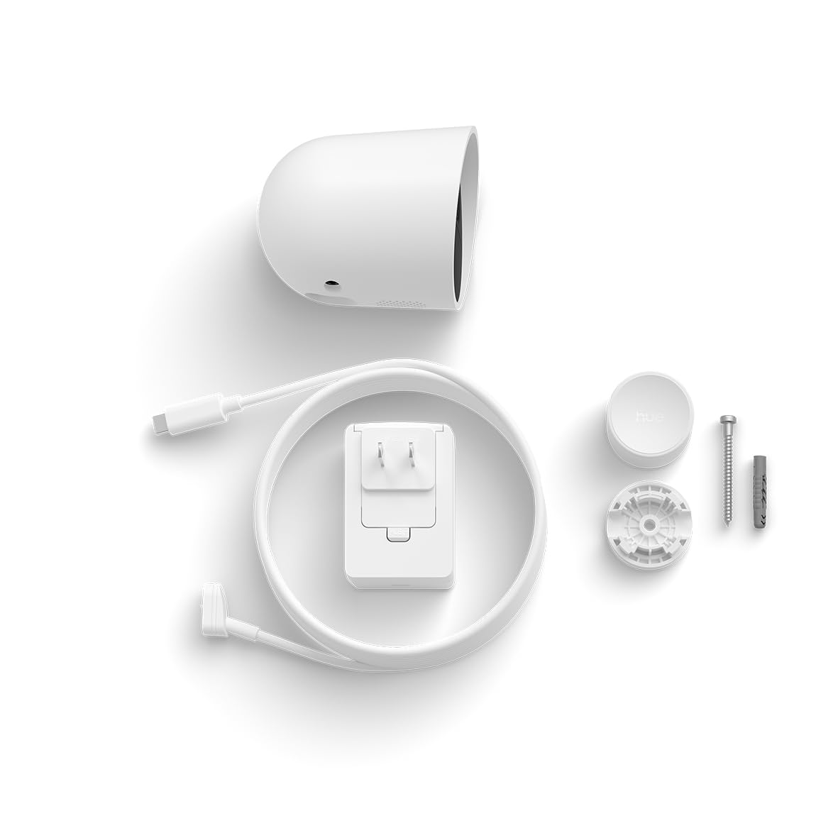 Philips Hue Secure kabelgebundene Überwachungskamera, Außenkamera mit 2K-Videoauflösung, Videoüberwachung mit Sofortbenachrichtigungen, kontinuierliche Stromversorgung, Innen- und Außenbereich, weiß