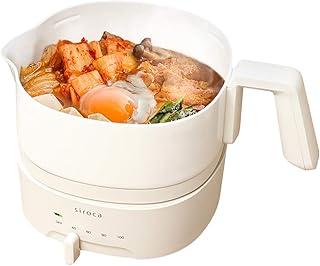 シロカ おりょうりケトル ちょいなべ [丸洗い可/温度調整機能/容量1L/電気ケトル] SK-M152 アイボリー