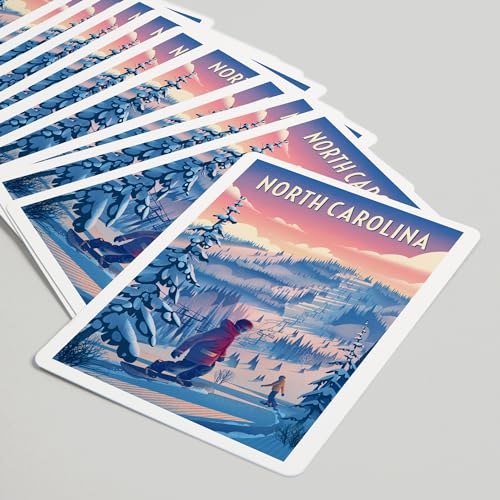 Lantern Press North Carolina, Shred The Gnar, Naipes Poker miniatura 5