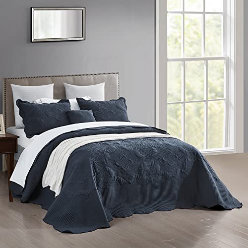 Hz & Hy HU-XI-201 Oversized King Bedspread 128X120 Extra Wide, Quilted Coverlet Bedding Set thumb #2