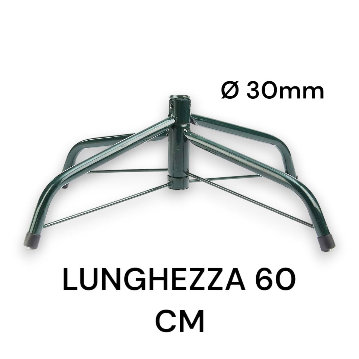Base Albero Di Natale Aurora - In Ferro, 60cm, Per Alberi Fino A 270cm, Verde - Foto 7