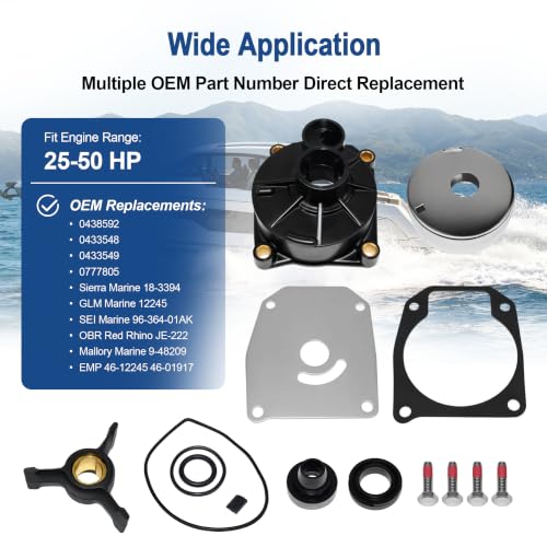 Image of MARKGOO Water Pump Repair Kit 438592 for Johnson Evinrude 25-50 HP Outboard