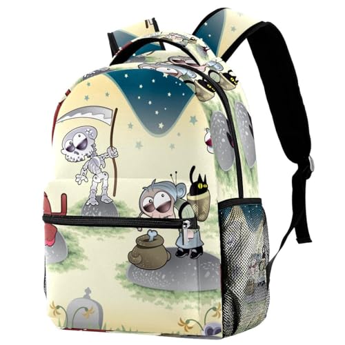 Sac à dos d'école multicolore de style gothique moderne pour adolescents