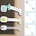 Child Safety Cabinets Locks Sticky Adjustable Pets Proofing Strap Baby Latches for Washing Machine Toilet Seat Oven Kitchen Cupboard Fridge No Tool Easy Installation Child Safety System 4 Packs