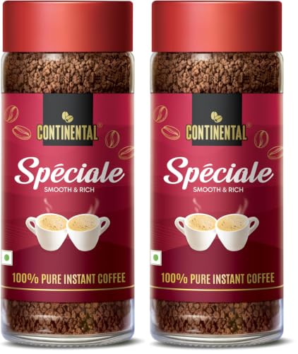 Image of Continental Speciale Instant Coffee | Premium Arabica Blend | 100% Pure Coffee | Smooth & Rich Instant Coffee | Medium Roast | No Added Flavors | 100g Jar | Best for Hot & Cold Coffee (Pack of 2)