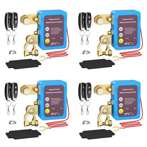 Interrupteur de déconnexion de batterie à distance 12V 240A de haute résistance - Pack de 4