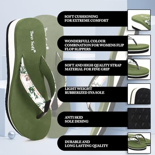 Image of TWOSOFT Women Slipper Ortho Slippers Stylish Comfort Orthopedic for Pain Relief Women Slippers
