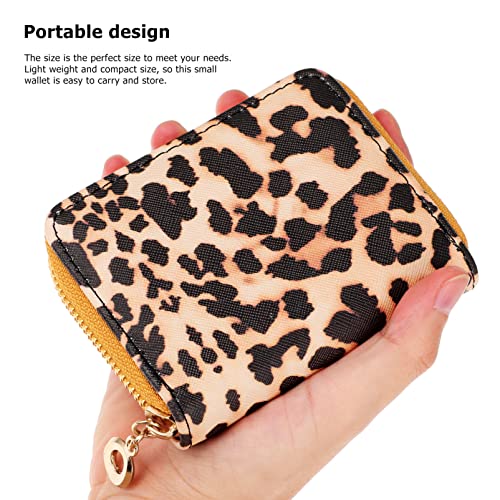 2pcs Women Credit Cards Holder, PU Leather Cards Container, Cash Storage Pouch with Zipper, Credit Card Coin Wallet, Change Pouch for Women (Leopard Print and Zebra Print)4