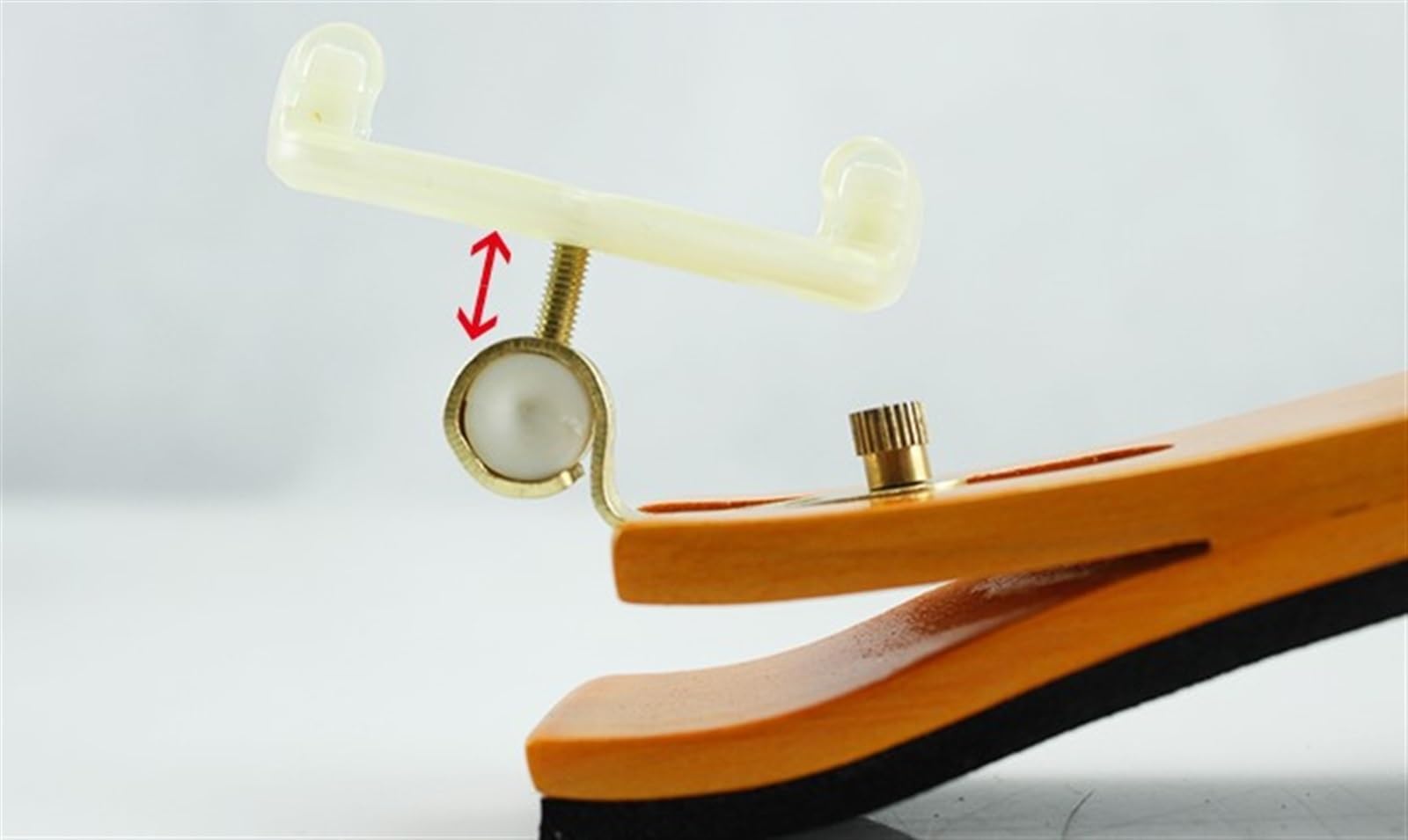 Accesorios para violín Nuevo Reposabrazos de violín de madera maciza, hombrera ajustable, reposapiés de violín, garras de silicona, esponja fina (Color : 3/4 4/4)