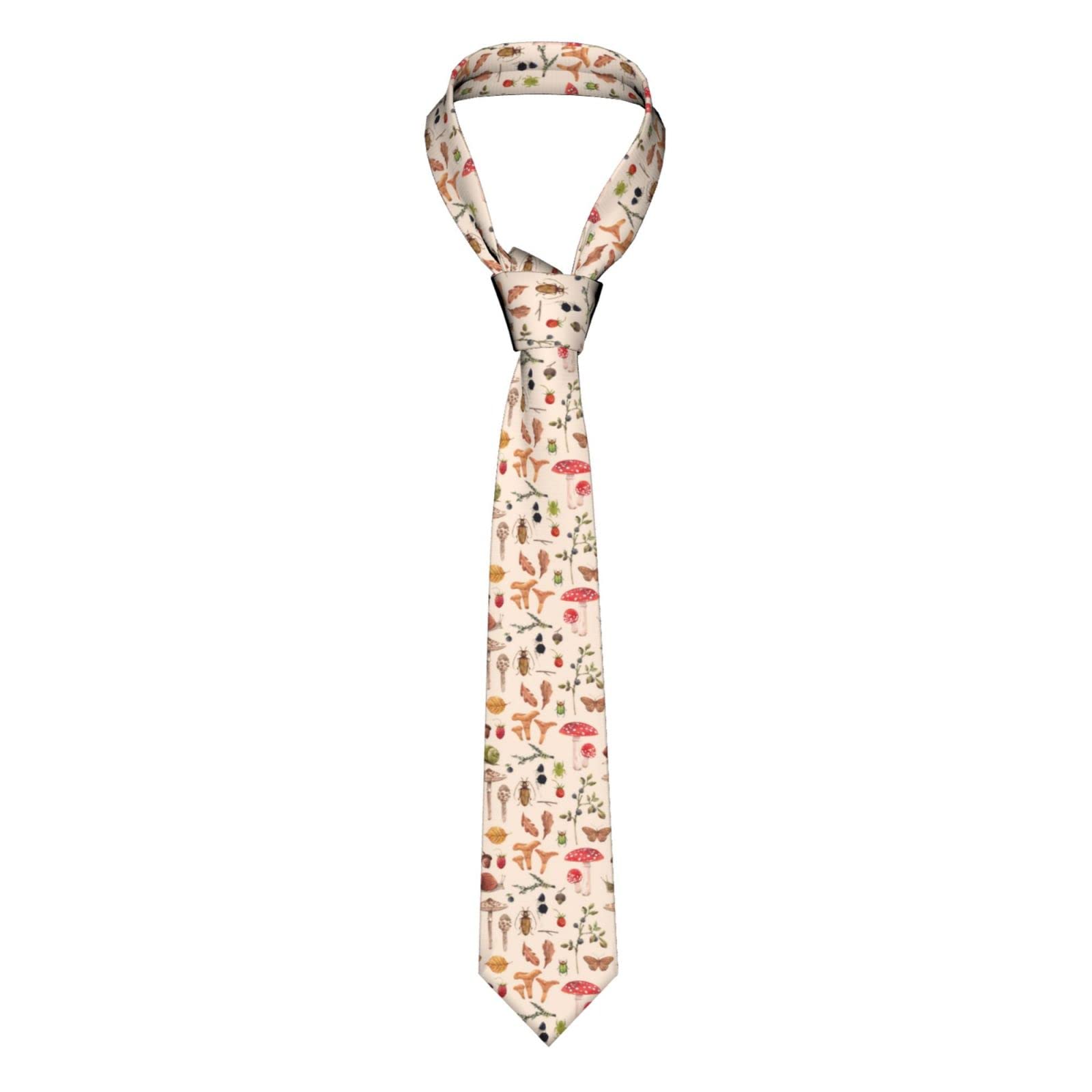 IFHSIGoe Corbata de setas y caracoles para hombre, corbata para bodas, padrinos de boda, misiones, bailes, Como se muestra en la imagen, Taille unique