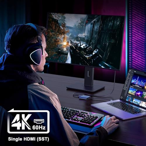 Image of Scalebee USB Type C Dual HDMI Adapter Splitter Extended 4K@60hz