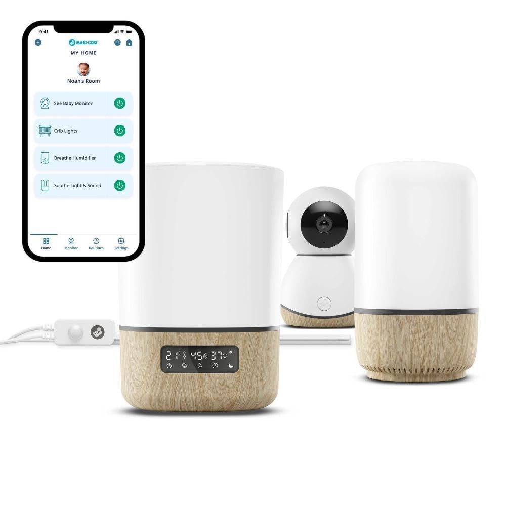 Maxi-Cosi Maxi-Cosi Connected Home Glow Bed Night Light, Smart Motion Detection, In-App Settings-Compatible with Alexa and Google Assistant Tools & Home Improvement