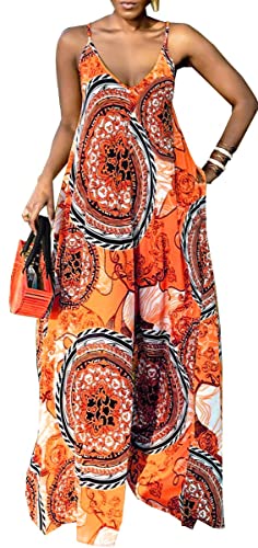 Women's Summer Loose Fit V-Neck Spaghetti Strap...